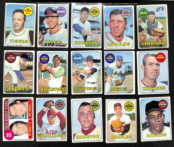 Lot of (315) 1969 Topps Baseball Cards w. Primarily Substars & Commons