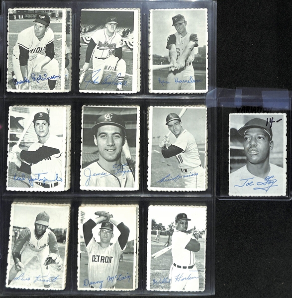 Lot of (33) 1969 Topps Deckle Edge Cards (Near Complete) w. Willie Mays