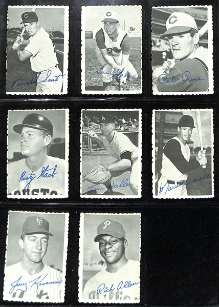 Lot of (33) 1969 Topps Deckle Edge Cards (Near Complete) w. Willie Mays