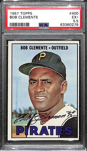 1967 Topps Roberto Clemente #400 Graded PSA 5.5 EX+