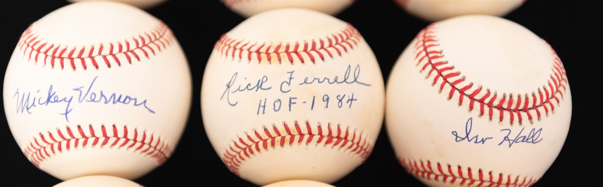 Lot of (9) Single Signed Baseballs w. Rick Ferrell, Mickey Vernon, & Pete Suder - JSA Auction Letter