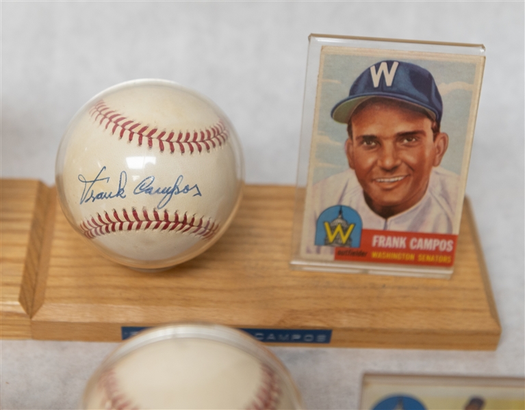 Lot of (7) Washington Senators Single Signed Baseballs & Baseball Card of Vintage Players w. Roy Sievers - JSA Auction Letter