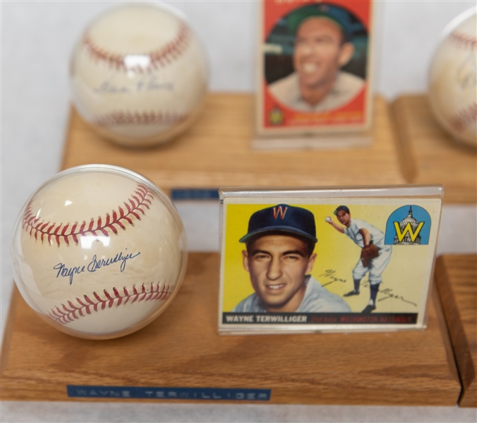 Lot of (7) Washington Senators Single Signed Baseballs & Baseball Card of Vintage Players w. Roy Sievers - JSA Auction Letter