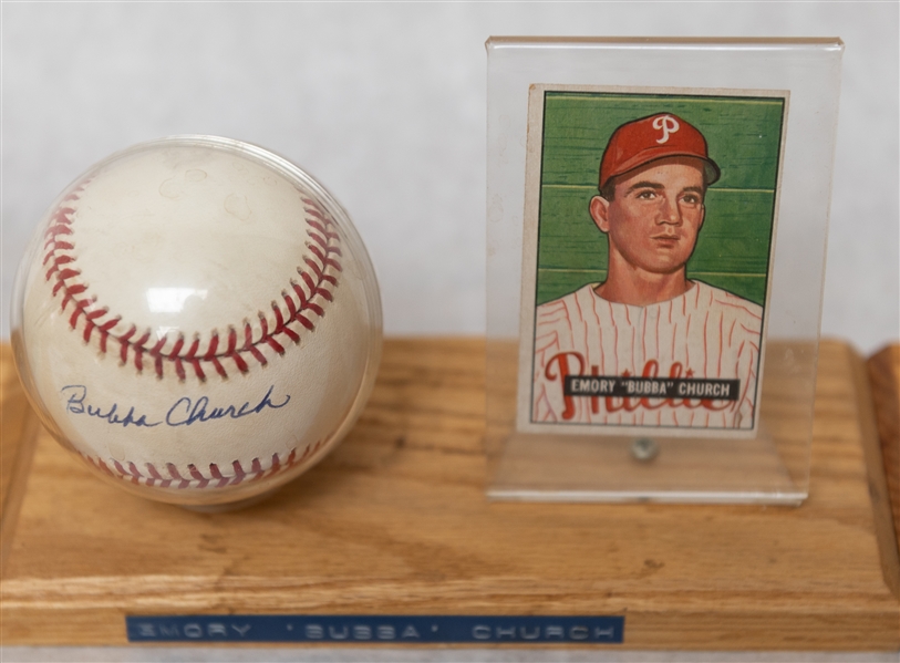 Lot of (7) Philadelphia Phillies Single Signed Baseballs & Baseball Card of Vintage Players w. Curt Simmons, Seminick - JSA Auction Letter