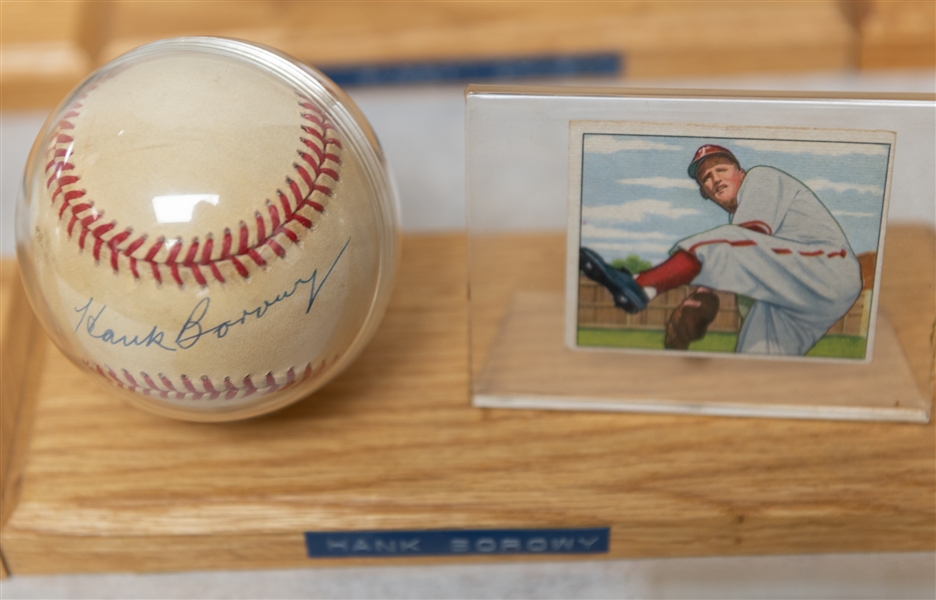 Lot of (7) Philadelphia Phillies Single Signed Baseballs & Baseball Card of Vintage Players w. Curt Simmons, Seminick - JSA Auction Letter