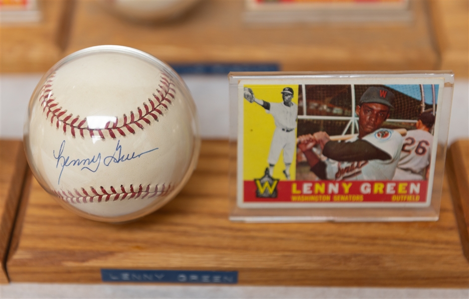 Lot of (7) Washington Senators Single Signed Baseballs & Baseball Card of Vintage Players - JSA Auction Letter