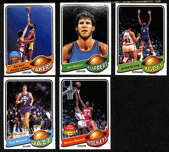 1979-80 Topps Basketball Complete Set of 132 Cards w. Kareem Abdul-Jabbar