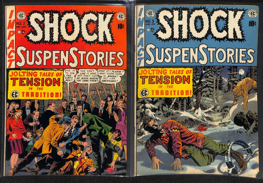 Lot of (4) 1952-1953 Shock SuspenStories (#2, 3, 6, & 8) Comic Books