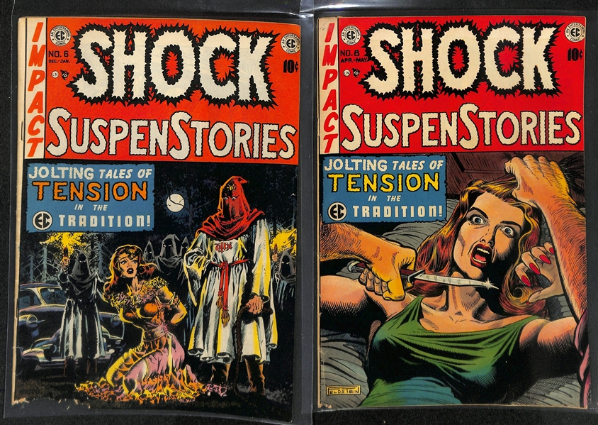 Lot of (4) 1952-1953 Shock SuspenStories (#2, 3, 6, & 8) Comic Books