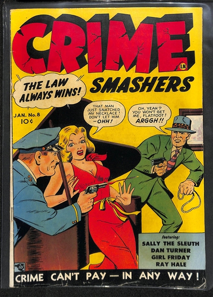 Lot of (2) 1951-1952 Crime Smashers (#7 & 8) Comic Books