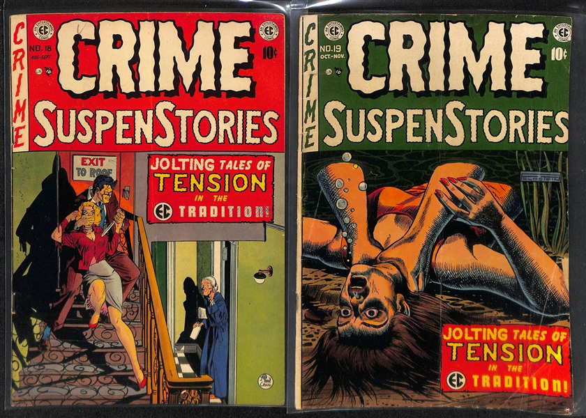 Lot of (4) 1953-1954 Crime SuspenStories (#18, 19, 20, & 21) Comic Books