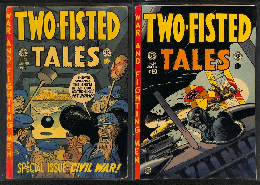 Lot of (5) 1952-1954 Two-Fisted Tales (#25, 31, 34, 35, & 36) Comic Books