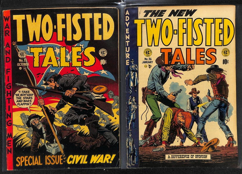 Lot of (5) 1952-1954 Two-Fisted Tales (#25, 31, 34, 35, & 36) Comic Books