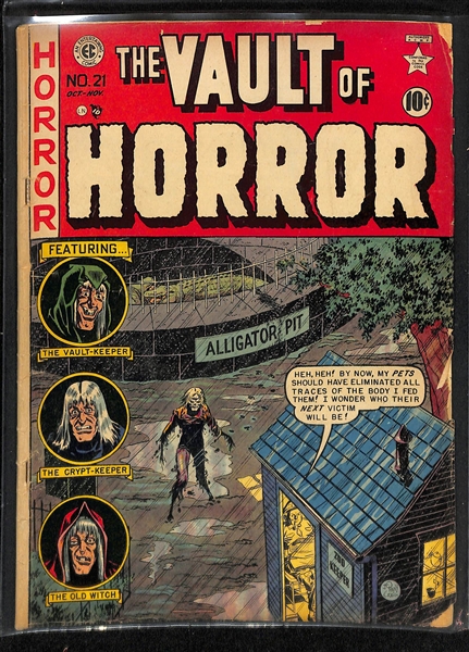 Lot of (3) 1951-1952 The Vault of Horror (#21, 24 & 26) Comic Books