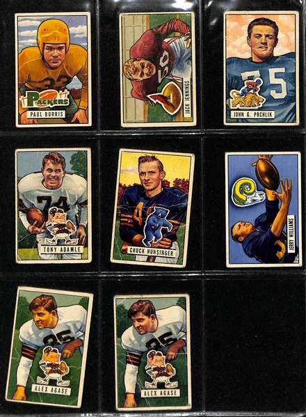 Lot of (30) 1950-1961 Football Cards (Mostly Bowman) w. 1955 Bowman Frank Gifford