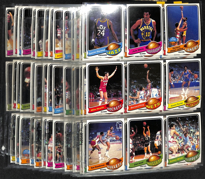 1979-80 Topps Basketball Complete Set of 132 Cards w. Kareem Abdul-Jabaar