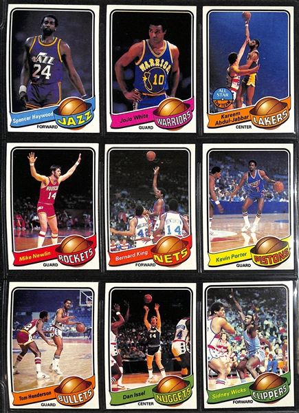 1979-80 Topps Basketball Complete Set of 132 Cards w. Kareem Abdul-Jabaar