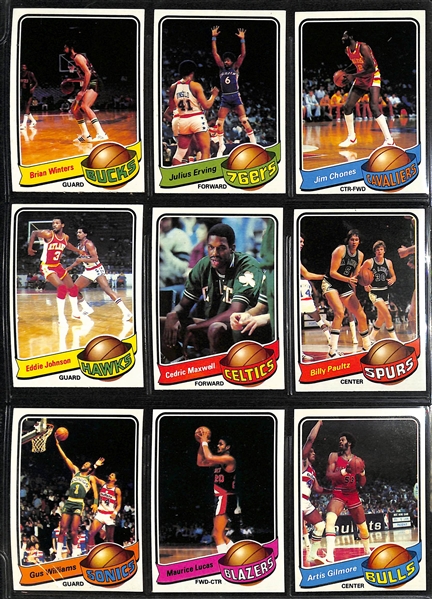 1979-80 Topps Basketball Complete Set of 132 Cards w. Kareem Abdul-Jabaar