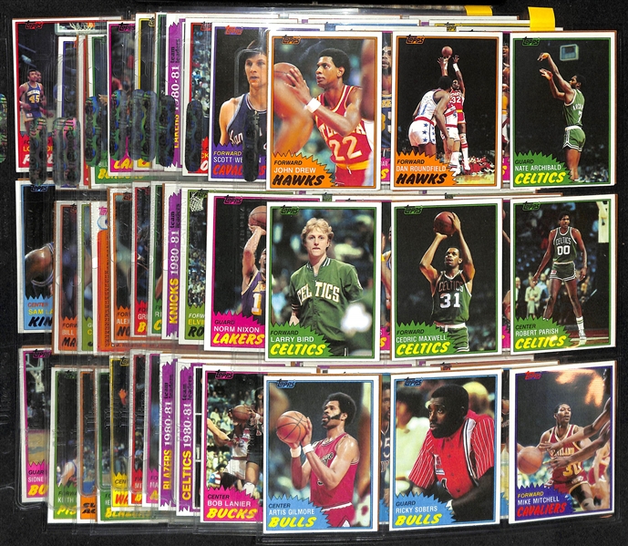 1981-82 Topps Basketball Complete Set of 198 Cards w. Larry Bird & Magic Johnson 2nd Year Cards