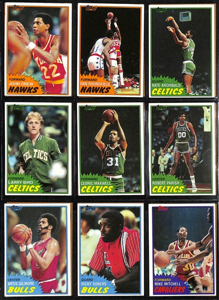 1981-82 Topps Basketball Complete Set of 198 Cards w. Larry Bird & Magic Johnson 2nd Year Cards
