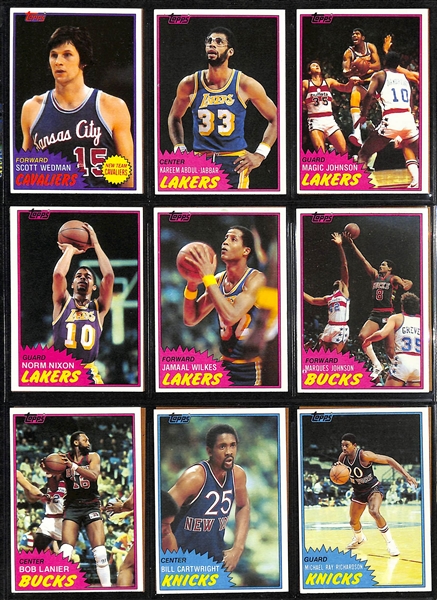 1981-82 Topps Basketball Complete Set of 198 Cards w. Larry Bird & Magic Johnson 2nd Year Cards