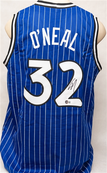 Shaquille O'Neal Signed Orlando Magic Style Jersey (Beckett Witness Sticker)