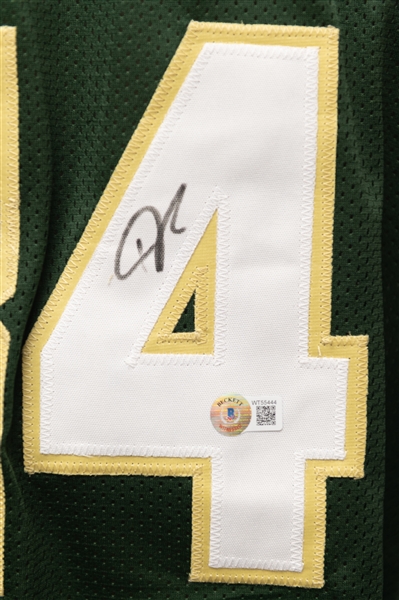 Giannis Antetokounmpo Signed Milwaukee Bucks Style The Greek Freak Jersey (Beckett Witness Sticker)