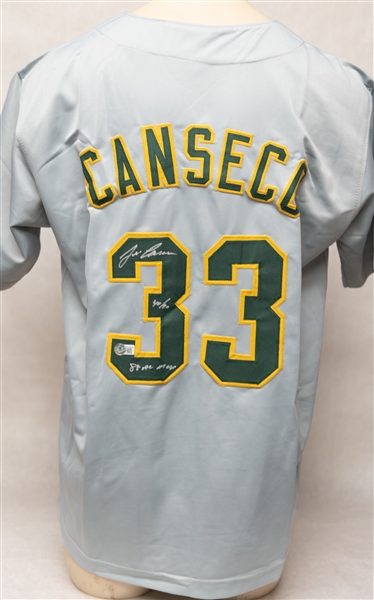 Signed Baseball Jersey Lot (3) - Rollie Fingers Brewers (JSA), Jose Canseco A's (Beckett), Wade Boggs Red Sox (Beckett)