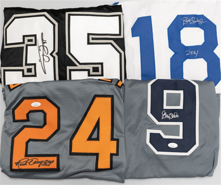 Signed Baseball Jersey Lot (4) - Frank Thomas White Sox (Beckett), Craig Nettles Yankees (JSA), B. Saberhagen Royals (JSA), R. Dempsey (JSA)