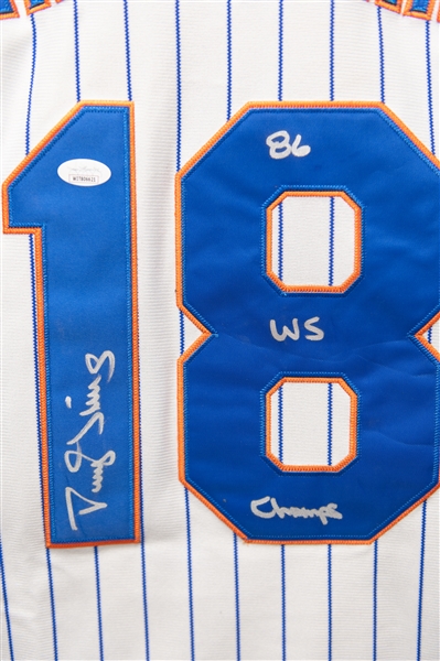 Lenny Dykstra & Darryl Strawberry Signed NY Mets Jerseys (Both JSA COA Stickers)