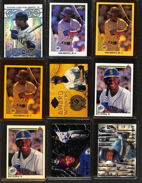 Lot of (77) Ken Griffey Jr Cards from 1989-2006 w. 1989 Fleer Rookie Card 