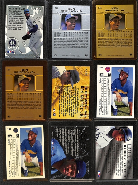 Lot of (77) Ken Griffey Jr Cards from 1989-2006 w. 1989 Fleer Rookie Card 