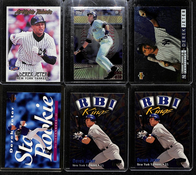 Lot of (48) Derek Jeter Cards from 1993-20 w. (2) Topps 1993 Rookie Cards & 1993 Upper Deck Rookie