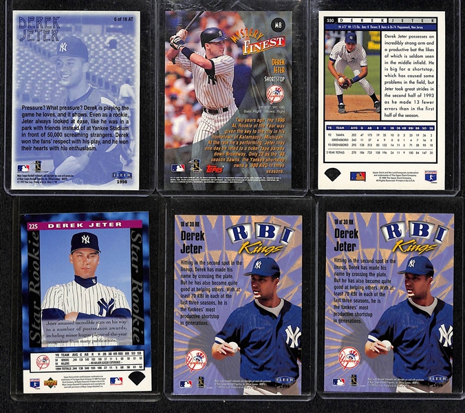 Lot of (48) Derek Jeter Cards from 1993-20 w. (2) Topps 1993 Rookie Cards & 1993 Upper Deck Rookie