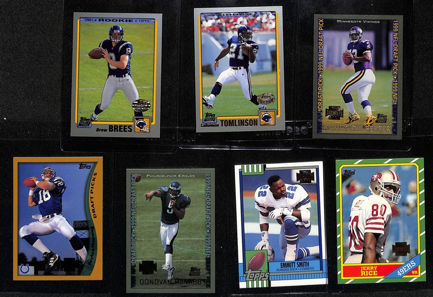 2001 Topps Football Complete Set Including 5 Topps Future Archives Reprint Cards and Featuring Drew Brees and LaDanian Tomlinson RCs