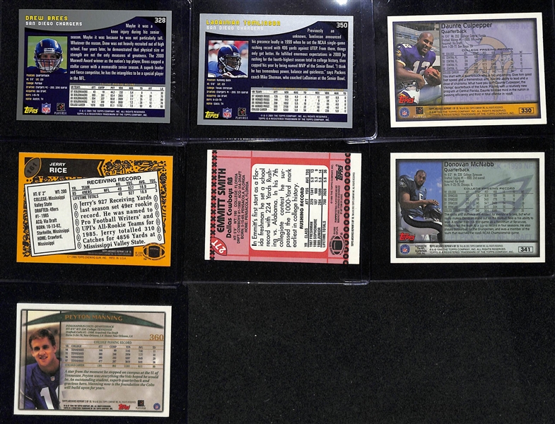 2001 Topps Football Complete Set Including 5 Topps Future Archives Reprint Cards and Featuring Drew Brees and LaDanian Tomlinson RCs