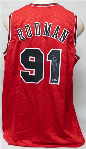 Lot of (3) Mixed Sports Autographed Jerseys w. Dennis Rodman, Joe Dumars, and Howard Johnson (JSA & Beckett Certs)