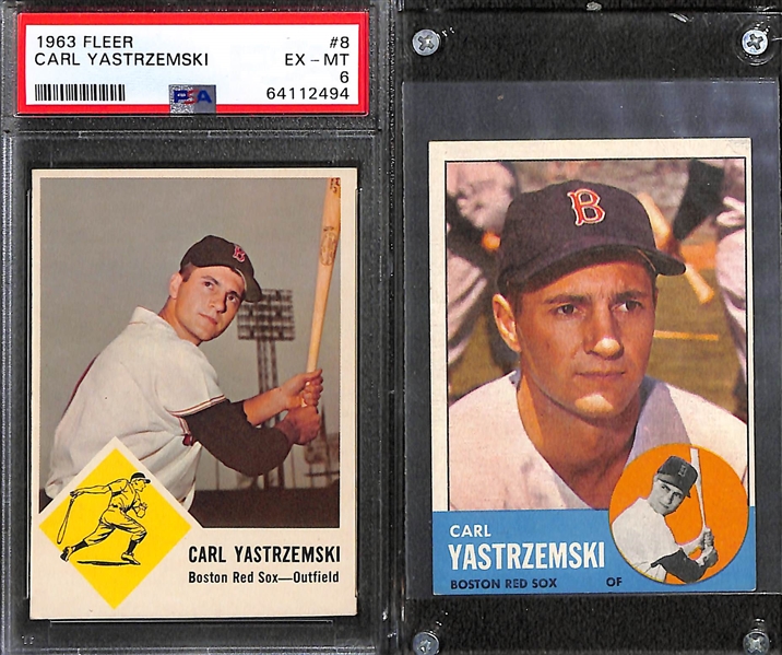 Lot of (12) 1950s and 60s Mostly Topps Baseball Cards w. Yastrzemski and Mantle