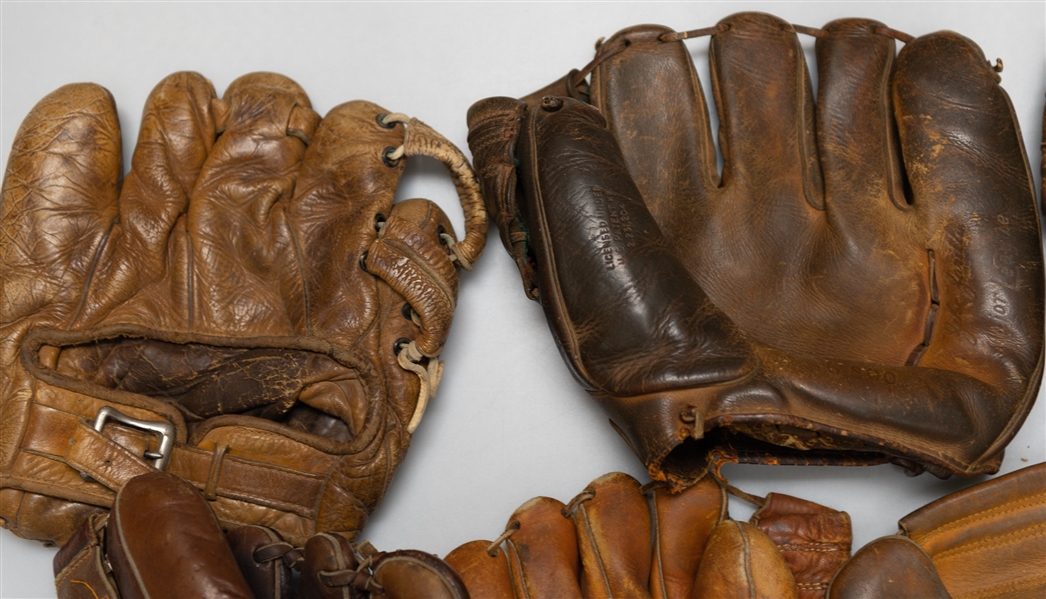 Lot of (6) Vintage Baseball gloves w. Rawlings G800 Zeke Zarilla G800