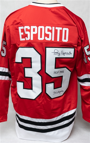 Tony Esposito & Dennis Potvin Signed Jerseys