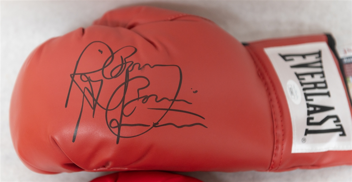 (3) Signed Boxing Gloves - Hurricane Carter (JSA), Ray  Boom Boom Mancini (JSA), Julio Cesar Chavez Sr. (JSA)