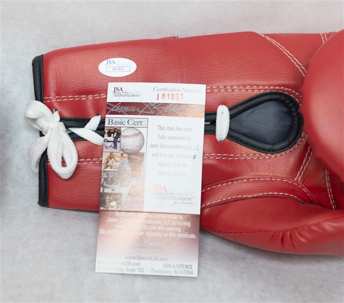 Larry Easton Assassin Holmes & Michael Spinks (Multi-Inscriptions) Signed Boxing Gloves (Both w. JSA COA)