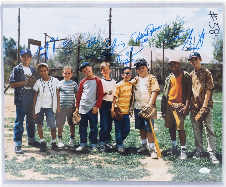 Sandlot Movie Signed 16x20 Photo Signed by (8) Actors (JSA Sticker)