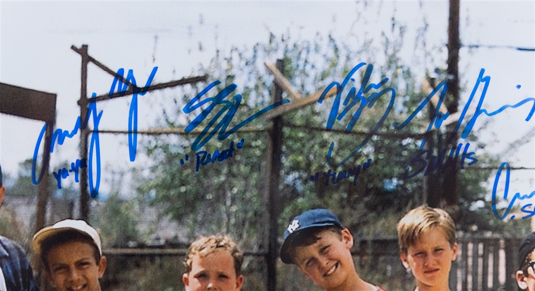 Sandlot Movie Signed 16x20 Photo Signed by (8) Actors (JSA Sticker)