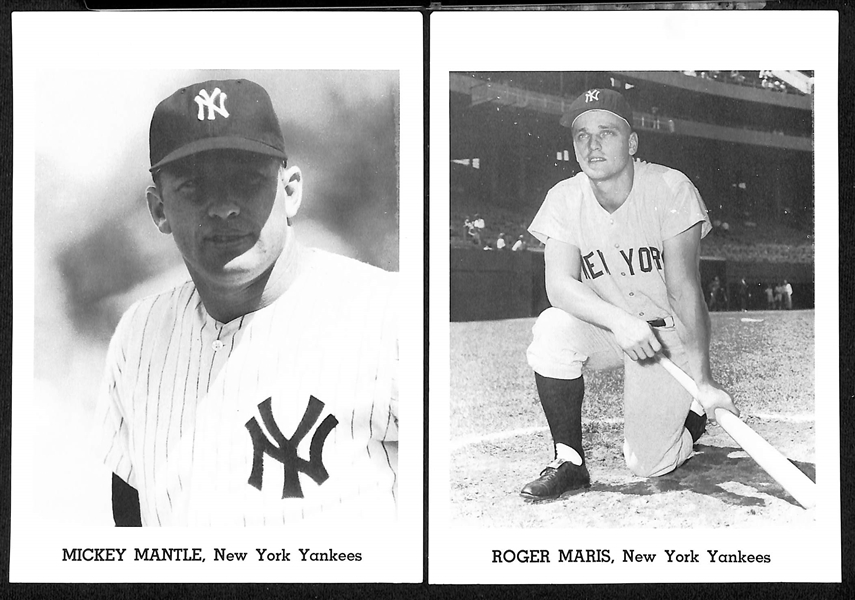 1962-1965 New York Yankees Jay Publishing Photo Pack (12 Photos) w. Mantle, Maris, Berra, Ford, +