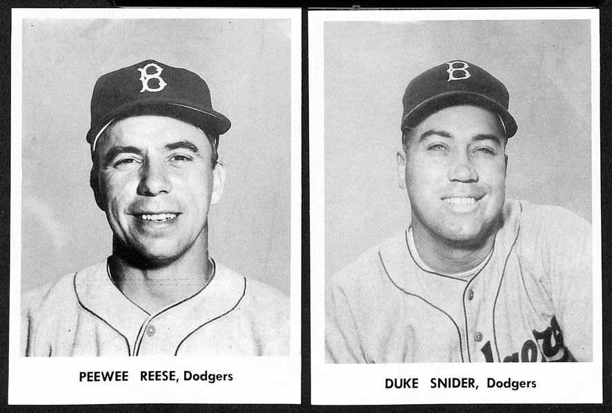 1955-1957 Brooklyn Dodgers Picture Photo Pack (12 Players) w. Jackie Robinson, Campanella, Reese, Snider, Hodges, +