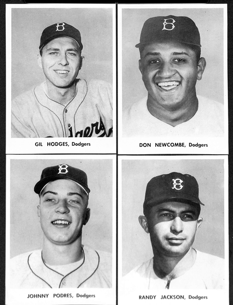 1955-1957 Brooklyn Dodgers Picture Photo Pack (12 Players) w. Jackie Robinson, Campanella, Reese, Snider, Hodges, +