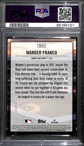 2022 Topps Wander Franco Home Field Advantage Rookie Insert Graded PSA 9 Mint