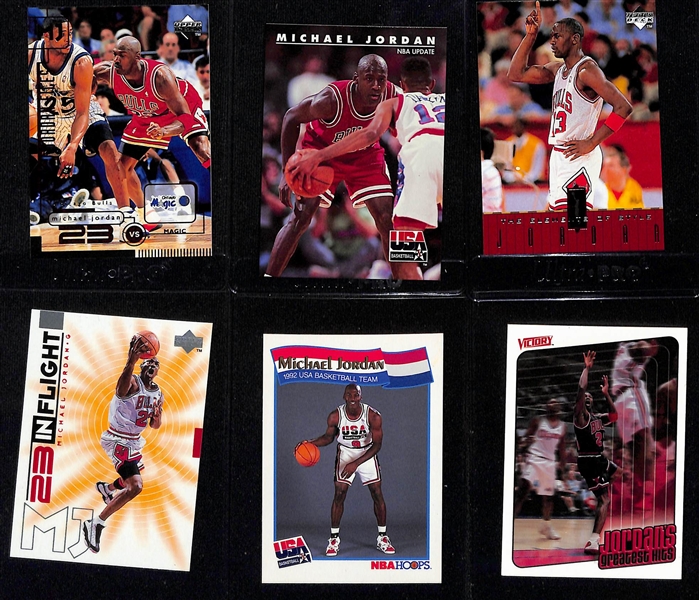 Lot of (14) Michael Jordan Cards, Inc. 1987 Fleer Sticker #2 Graded BGS 6 EX-MT