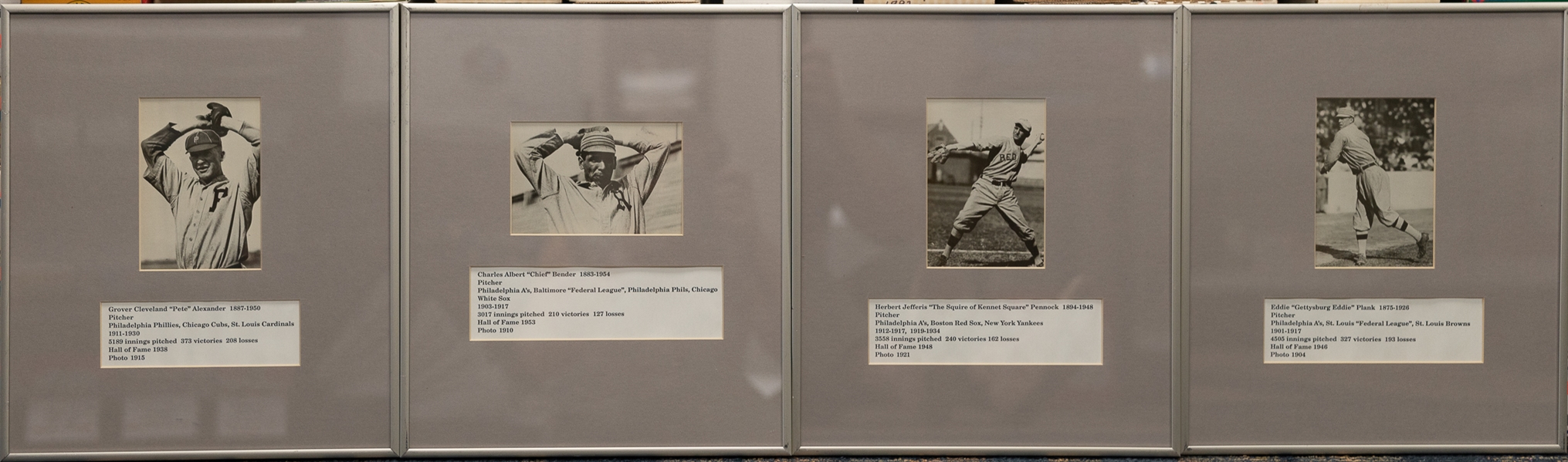 The Smithsonian Baseball Americana Professionally Framed Pictures Exhibition - No Shipping Available for this Lot